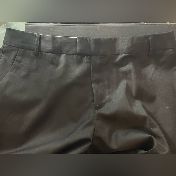 Band of Outsiders Black Straight Leg Trousers with small pant leg slit Size 2 - Picture 4 of 7